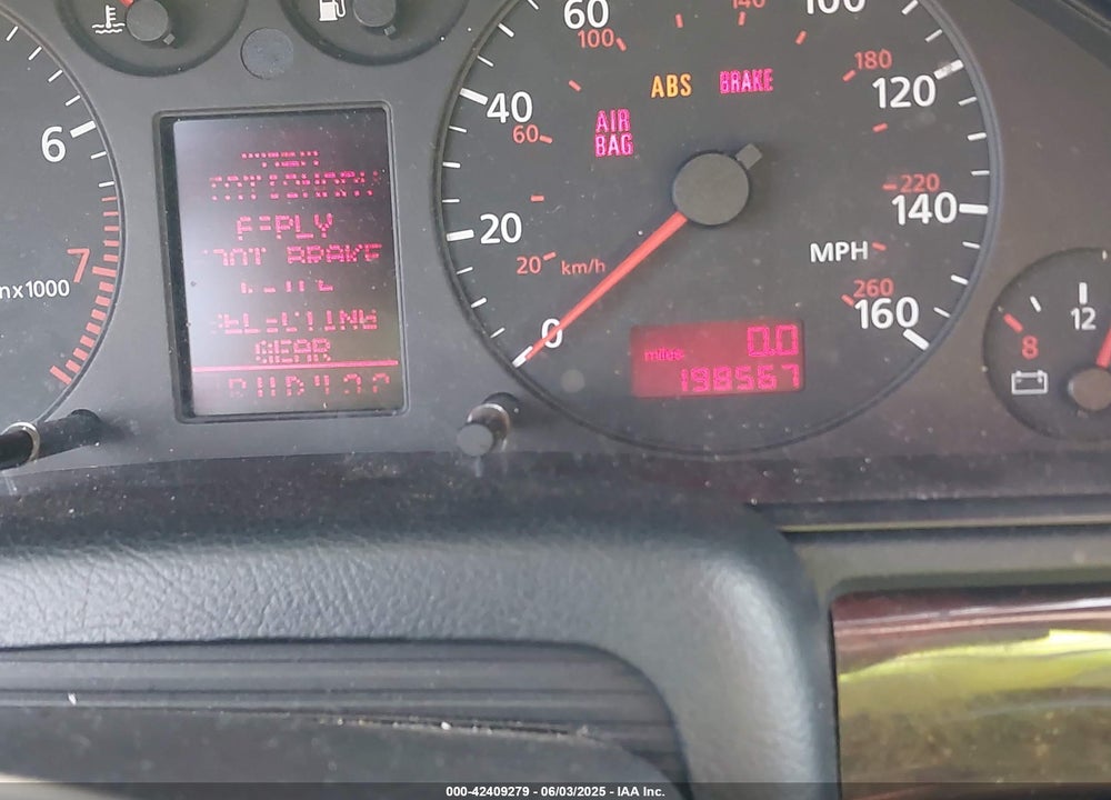 2001 AUDI A4 2.8 VIN: WAUDH68D11A029147