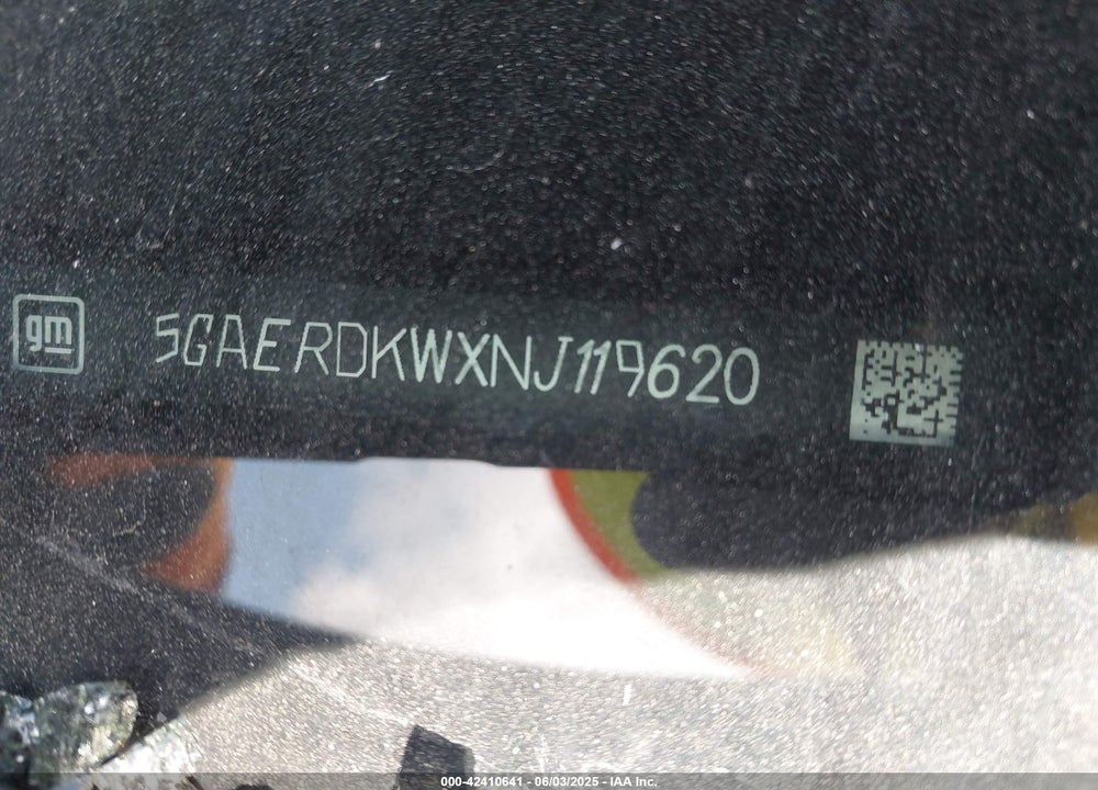 2022 BUICK ENCLAVE VIN: 5GAERDKWXNJ119620