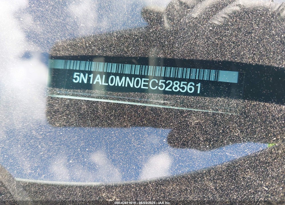 2014 INFINITI QX60 VIN: 5N1AL0MN0EC528561