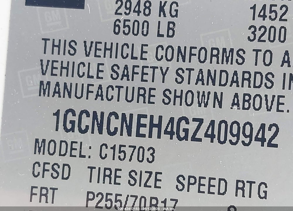 2016 CHEVROLET SILVERADO 1500 LS VIN: 1GCNCNEH4GZ409942