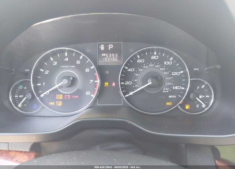 2012 SUBARU OUTBACK 2.5I LIMITED VIN: 4S4BRBKC5C3224400