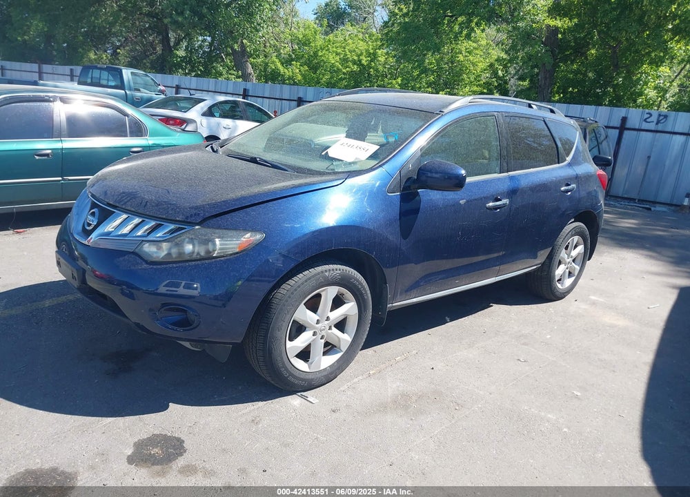 2009 NISSAN MURANO S VIN: JN8AZ18W29W108580