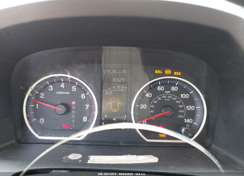 2008 HONDA CR-V EXL VIN: 5J6RE387X8L007327