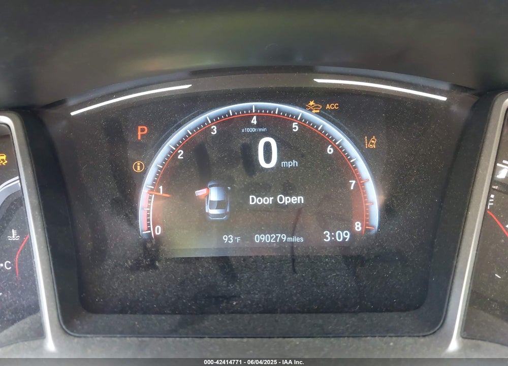 2019 HONDA CIVIC VIN: 2HGFC2F80KH526865