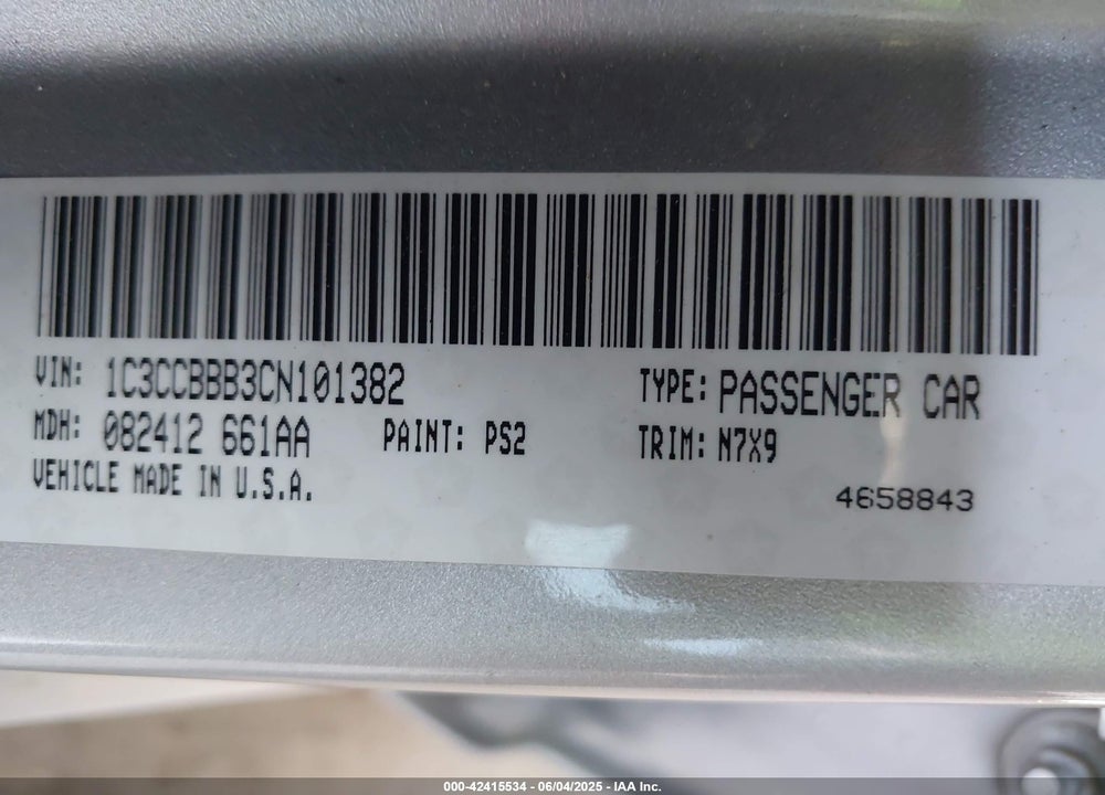 2012 CHRYSLER 200 TOURING VIN: 1C3CCBBB3CN101382