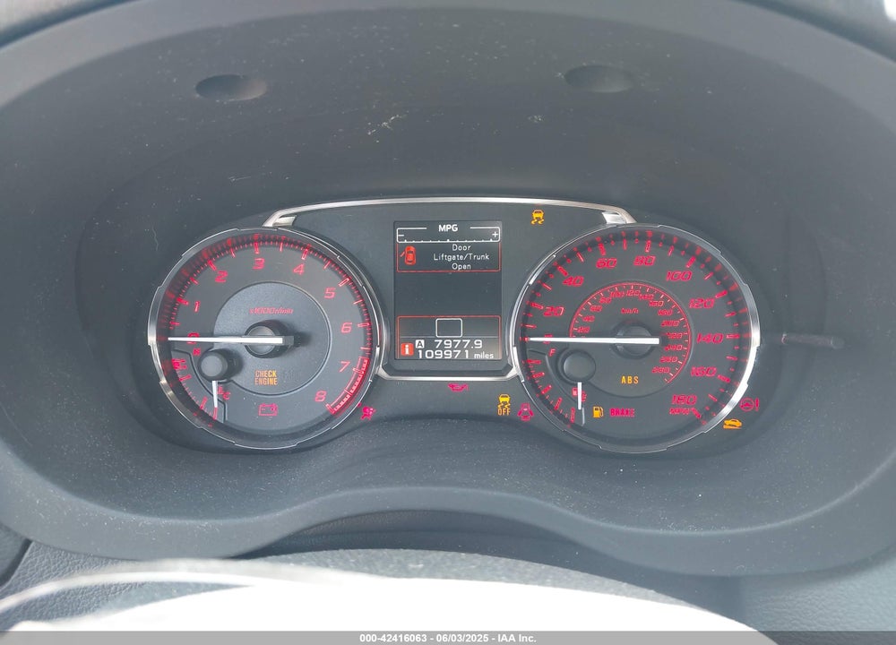 2017 SUBARU WRX VIN: JF1VA1B61H9836309