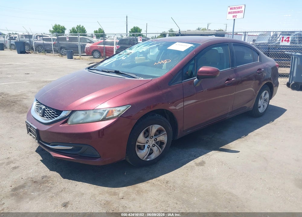 2014 HONDA CIVIC LX VIN: 19XFB2F59EE237457