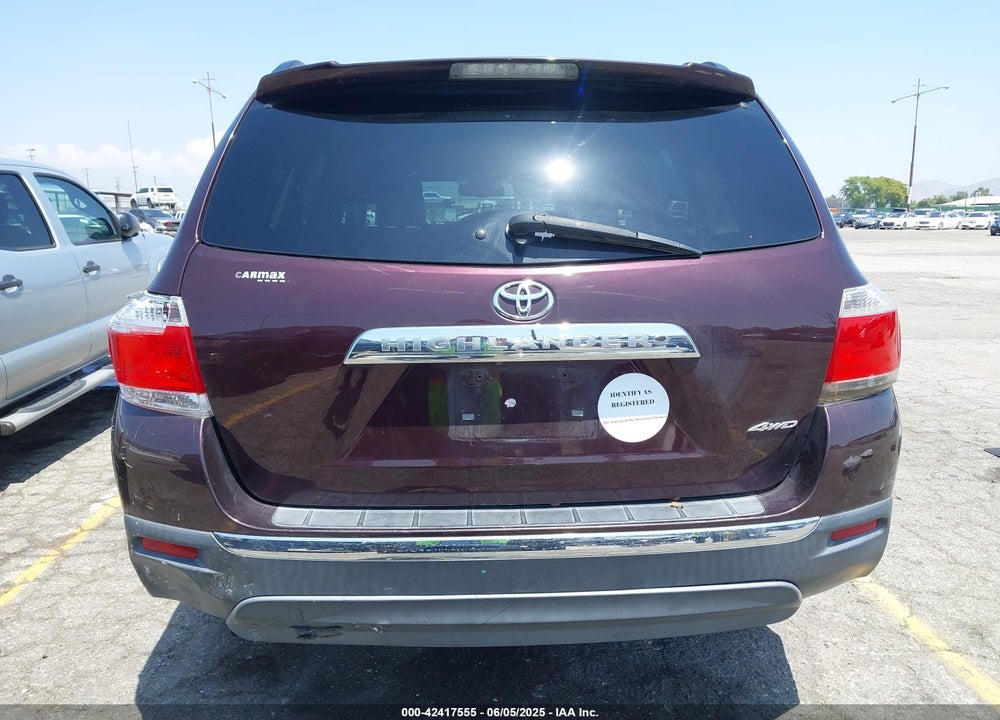 2013 TOYOTA HIGHLANDER VIN: 5TDDK3EHXDS255785