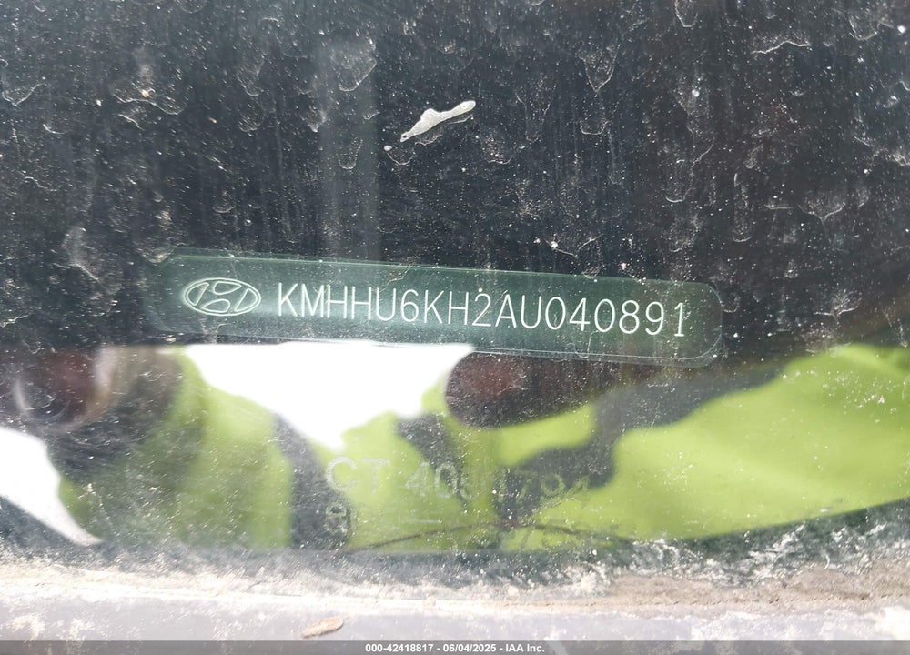 2010 HYUNDAI GENESIS VIN: KMHHU6KH2AU040891