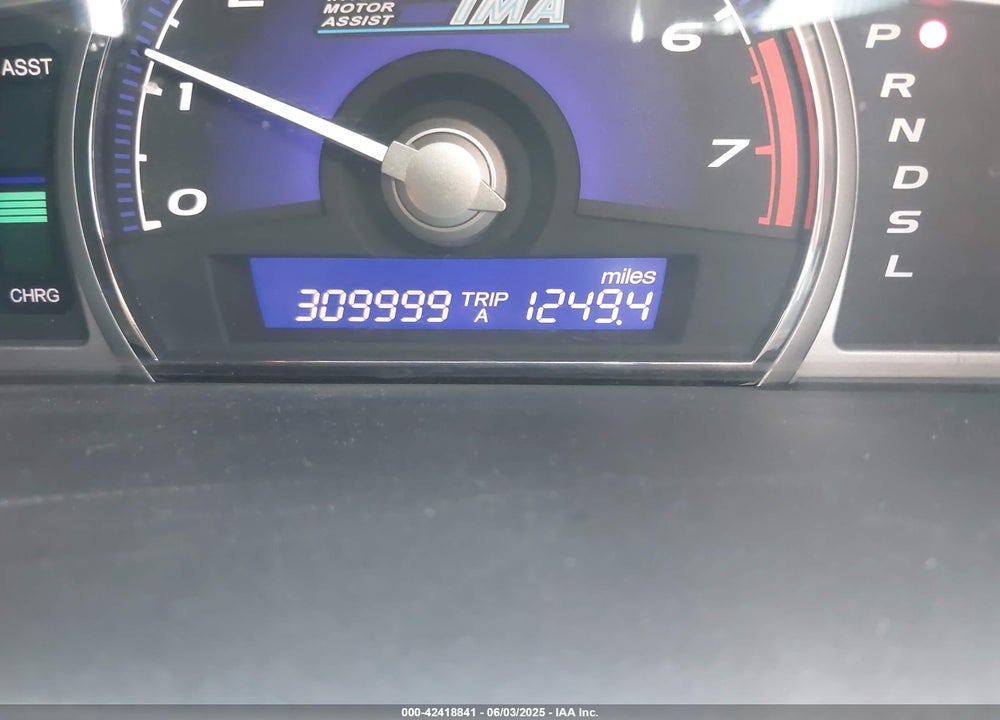 2009 HONDA CIVIC HYBRID VIN: JHMFA36289S000202
