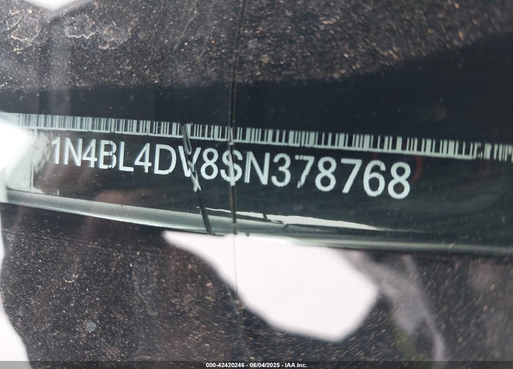 2025 NISSAN ALTIMA VIN: 1N4BL4DV8SN378768