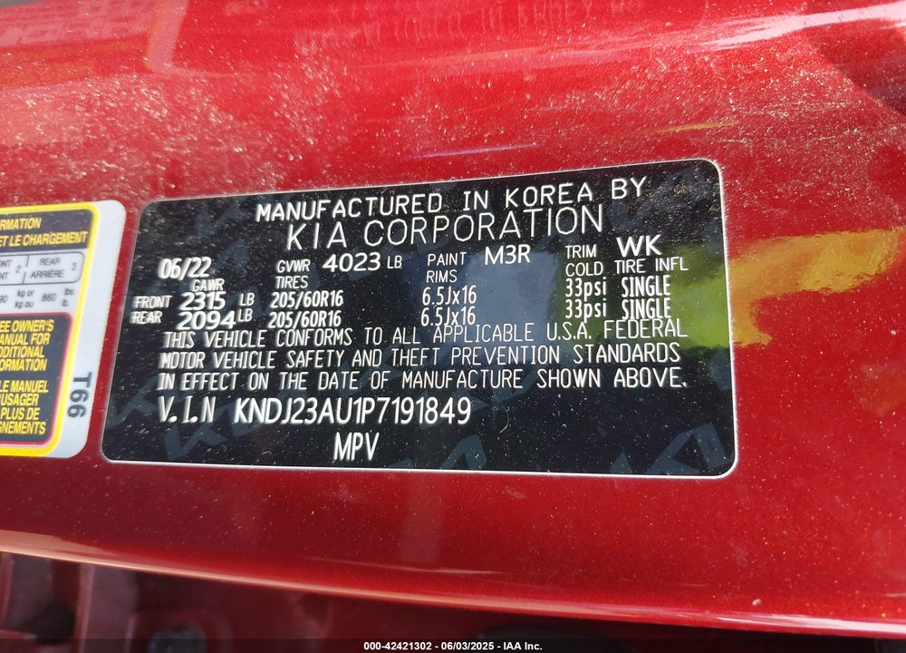 2023 KIA SOUL VIN: KNDJ23AU1P7191849