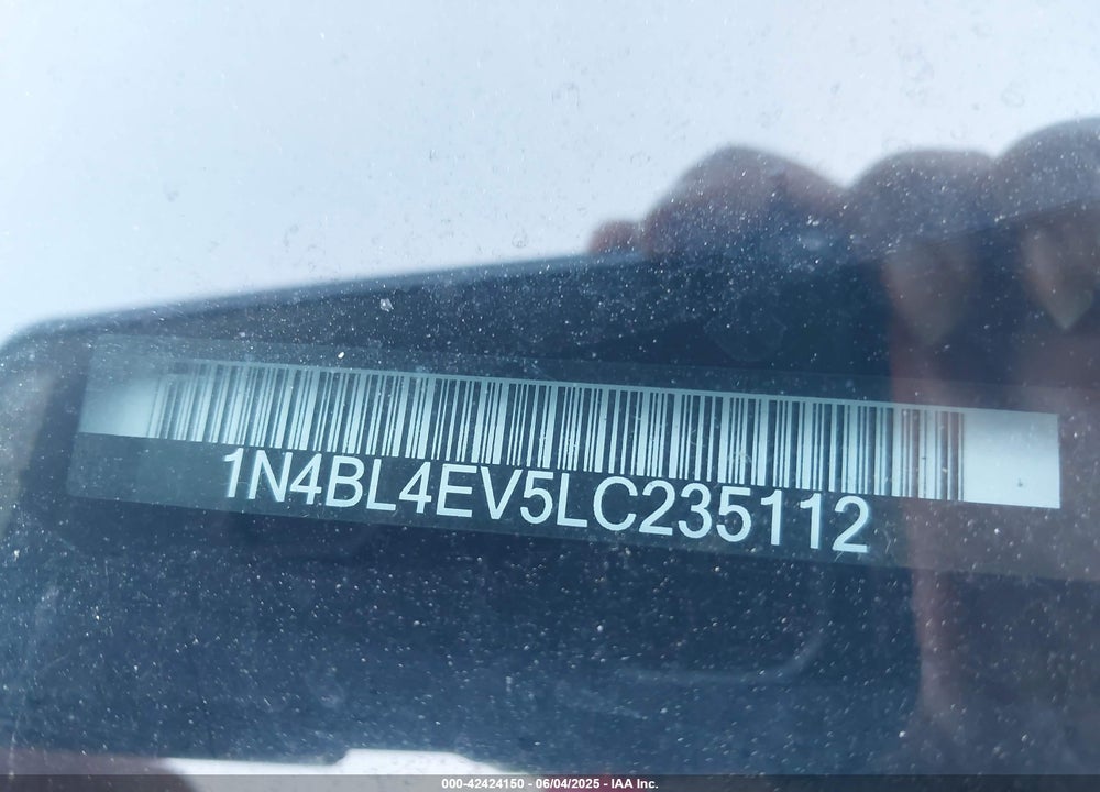 2020 NISSAN ALTIMA SL FWD VIN: 1N4BL4EV5LC235112