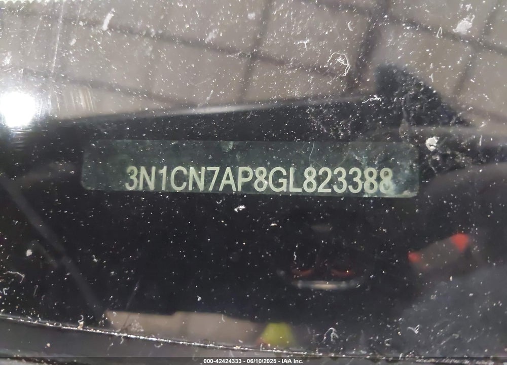 2016 NISSAN VERSA 1.6 SV VIN: 3N1CN7AP8GL823388