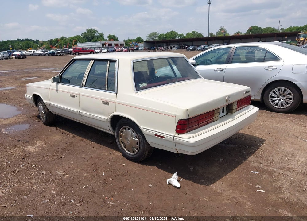 1986 DODGE ARIES SE VIN: 1B3BD36D7GC101975