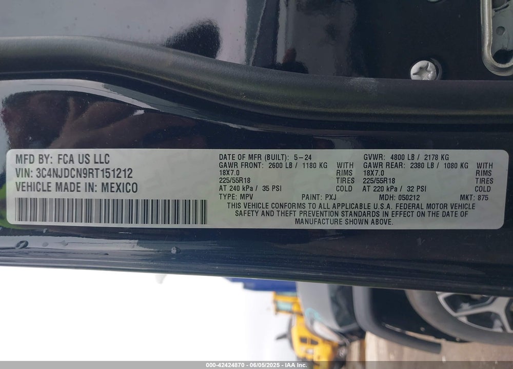 2024 JEEP COMPASS VIN: 3C4NJDCN9RT151212