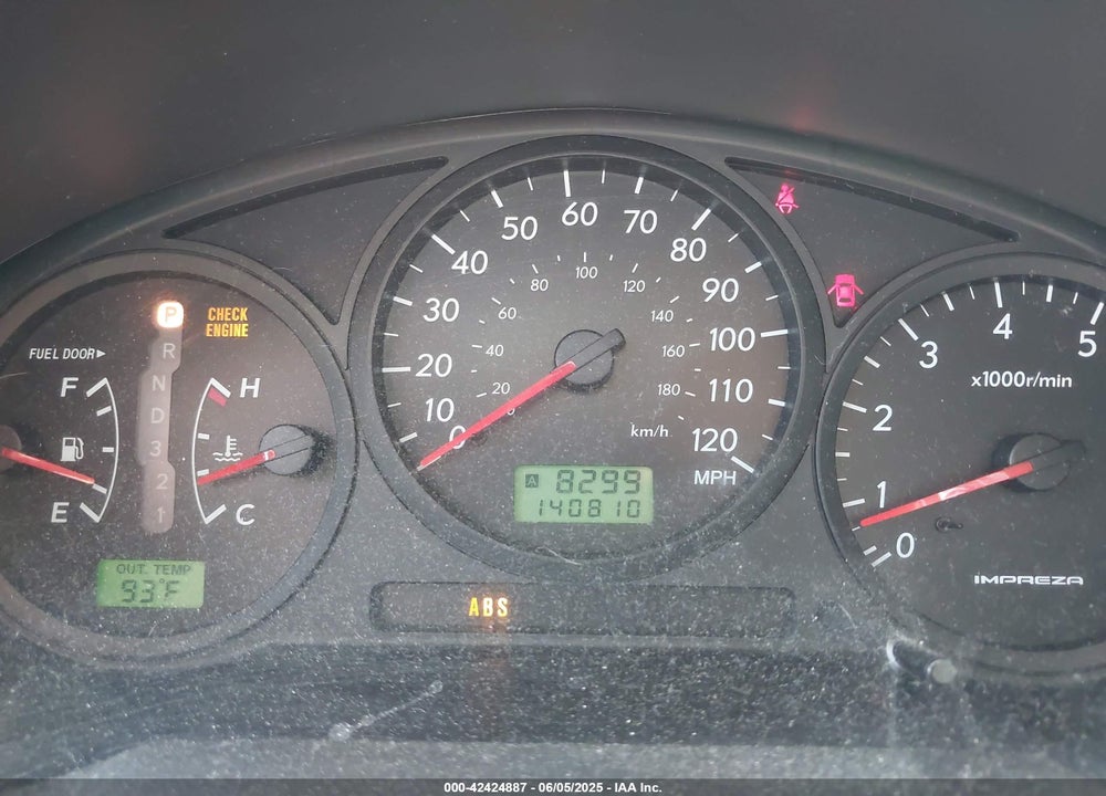 2007 SUBARU IMPREZA VIN: JF1GG61637H817481