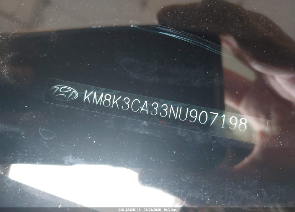 2022 HYUNDAI KONA N LINE VIN: KM8K3CA33NU907198