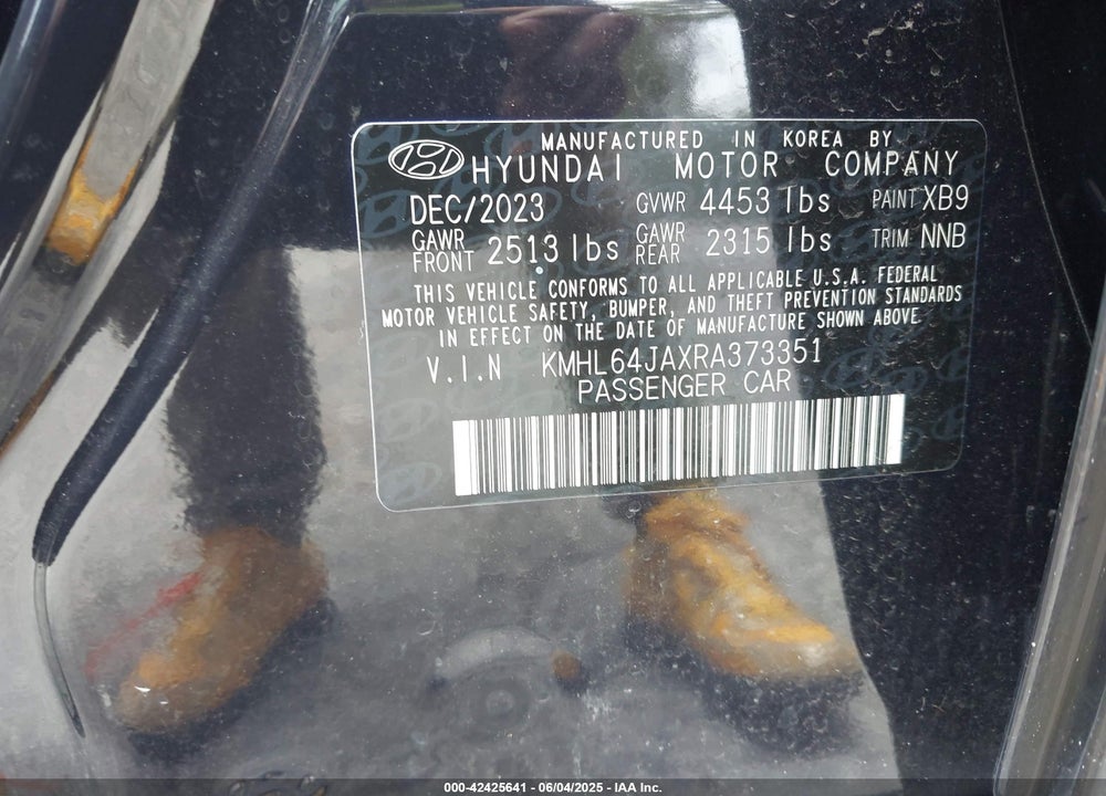 2024 HYUNDAI SONATA VIN: KMHL64JAXRA373351