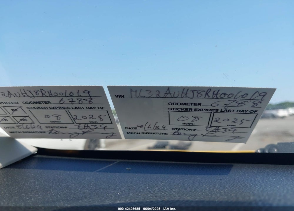 2024 MITSUBISHI MIRAGE VIN: ML32AUHJ8RH001019