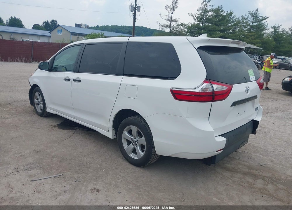 2019 TOYOTA SIENNA L 7 PASSENGER VIN: 5TDZZ3DC5KS980960