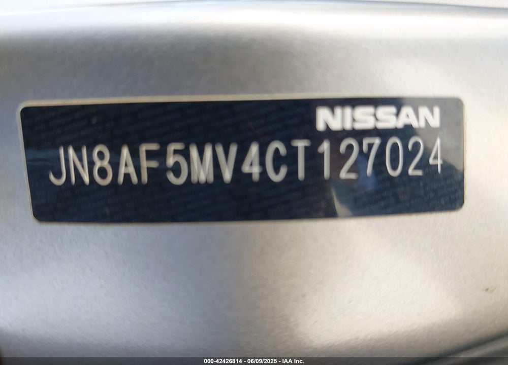 2012 NISSAN JUKE S VIN: JN8AF5MV4CT127024