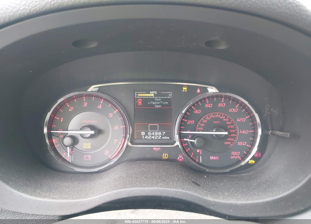 2017 SUBARU WRX VIN: JF1VA1B66H9809817
