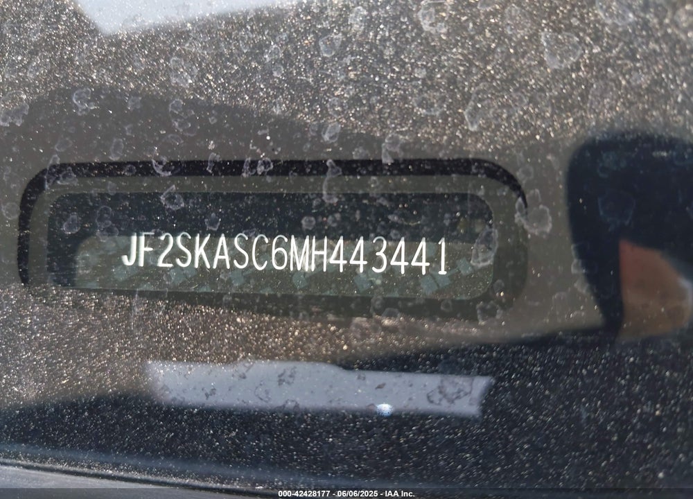 2021 SUBARU FORESTER LIMITED VIN: JF2SKASC6MH443441
