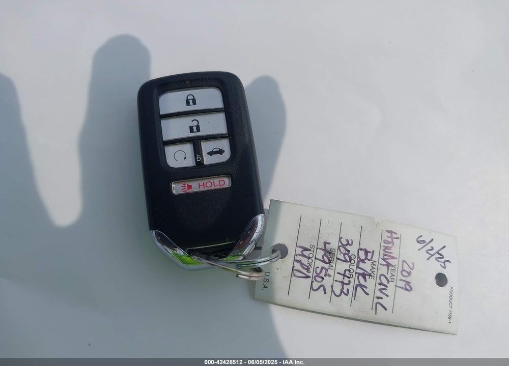 2019 HONDA CIVIC VIN: 2HGFC4B83KH309473