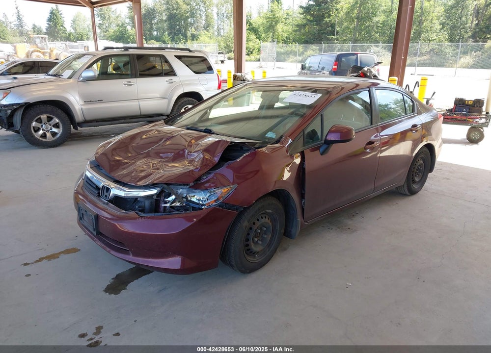 2012 HONDA CIVIC VIN: 2HGFB2F59CH586718