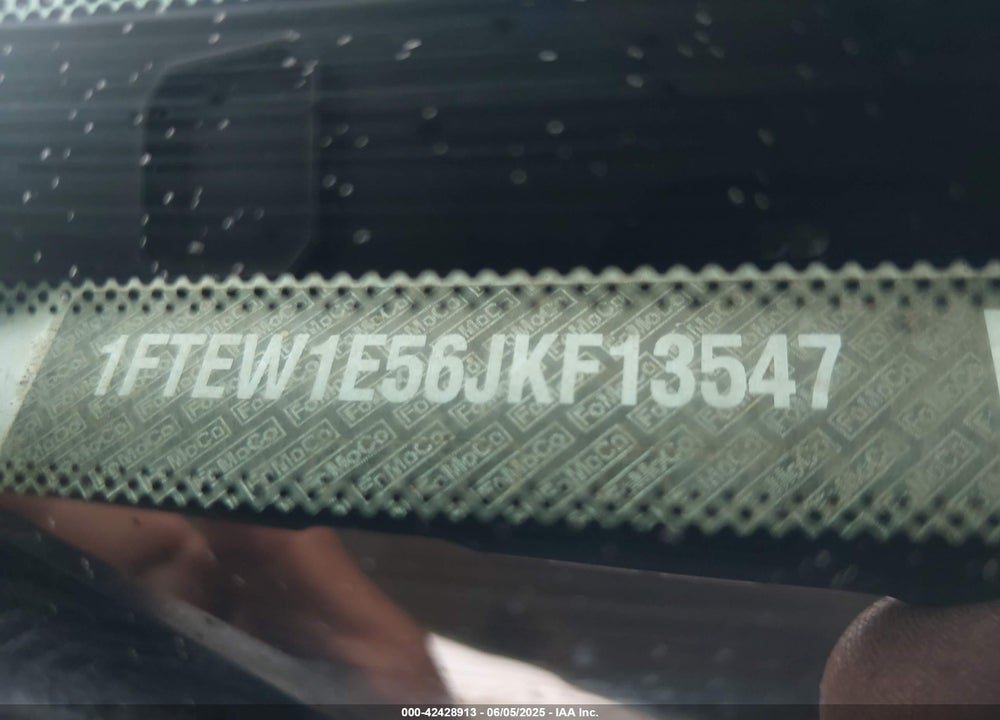 2018 FORD F-150 VIN: 1FTEW1E56JKF13547