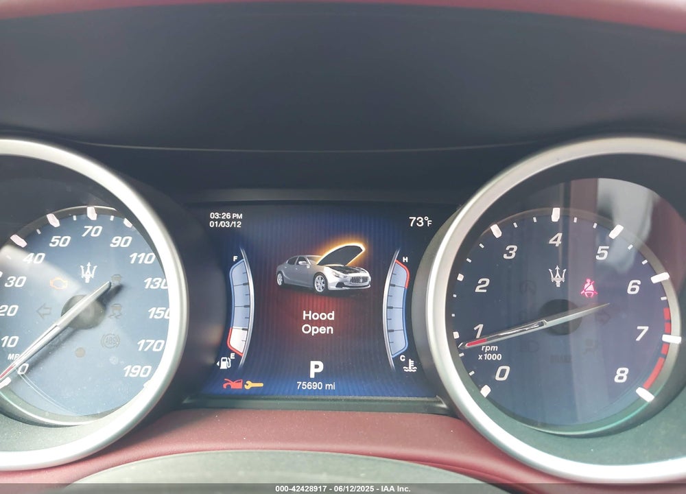 2016 MASERATI GHIBLI VIN: ZAM57RTA9G1167788
