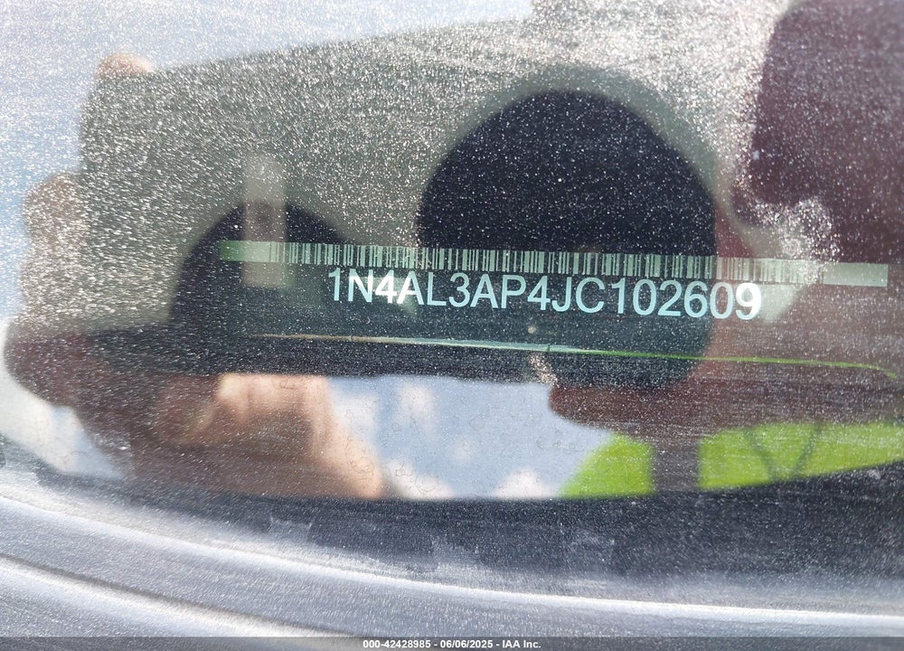 2018 NISSAN ALTIMA VIN: 1N4AL3AP4JC102609