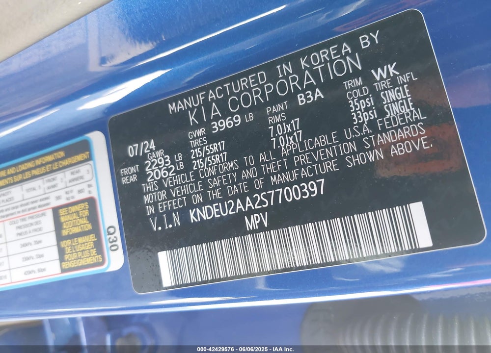 2025 KIA SELTOS S VIN: KNDEU2AA2S7700397