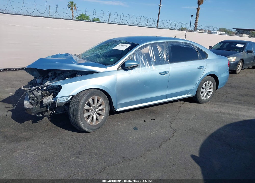 2012 VOLKSWAGEN PASSAT 2.5L S VIN: 1VWAP7A30CC081549