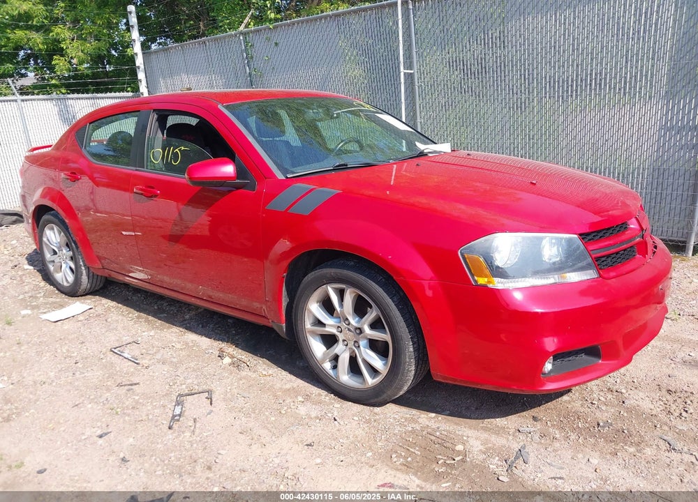 2012 DODGE AVENGER R/T VIN: 1C3CDZBG2CN280788