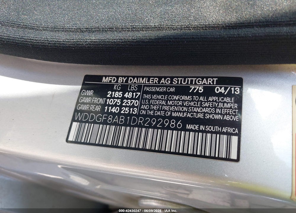 2013 MERCEDES-BENZ C 300 LUXURY 4MATIC/SPORT 4MATIC VIN: WDDGF8AB1DR292986
