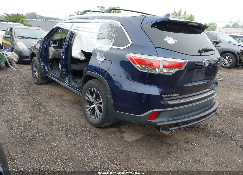 2016 TOYOTA HIGHLANDER VIN: 5TDJKRFH7GS276649