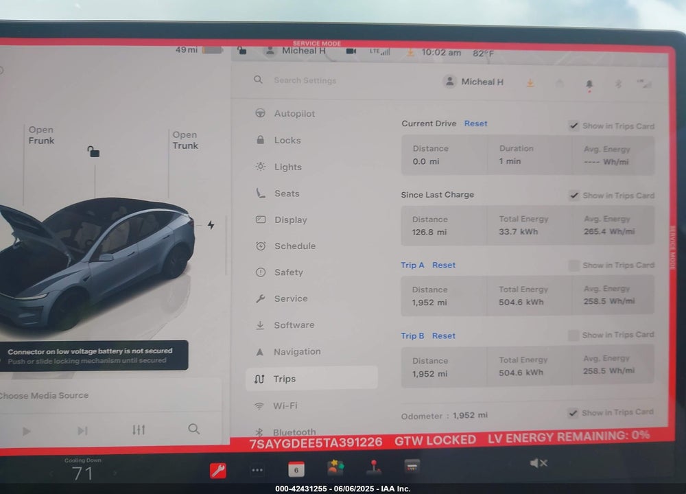 2026 TESLA MODEL Y VIN: 7SAYGDEE5TA391226