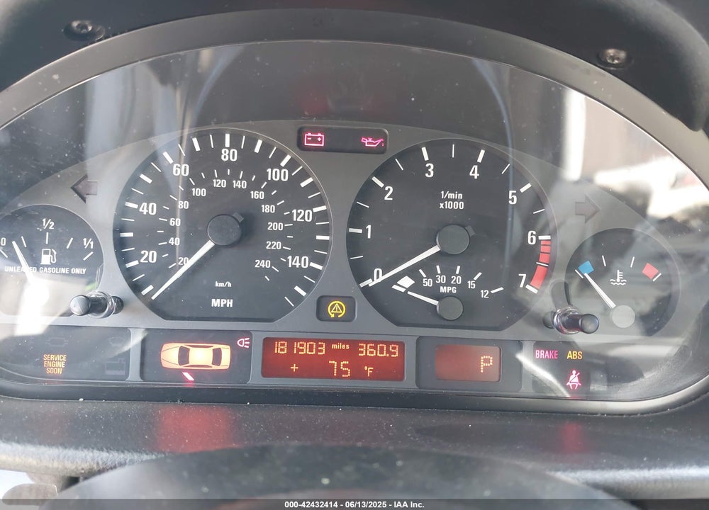 2002 BMW 325I VIN: WBAET37402NG74761