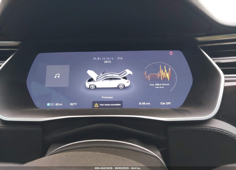 2015 TESLA MODEL S VIN: 5YJSA1H11FFP68833