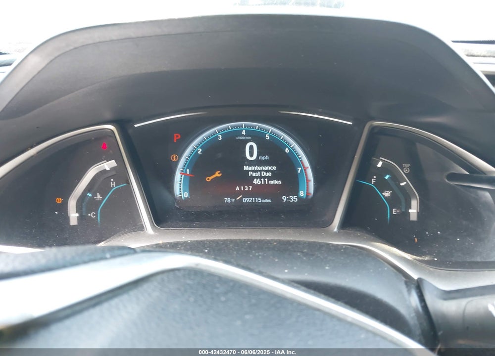 2016 HONDA CIVIC VIN: 19XFC2F71GE240077