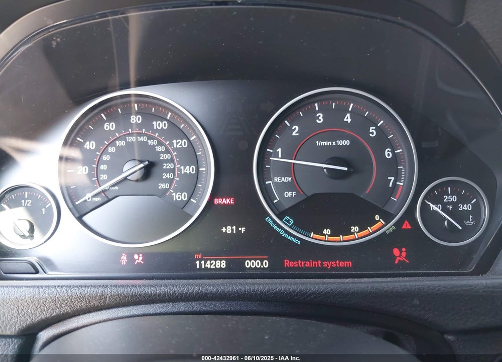 2015 BMW 3 SERIES VIN: WBA3B9G54FNR99390
