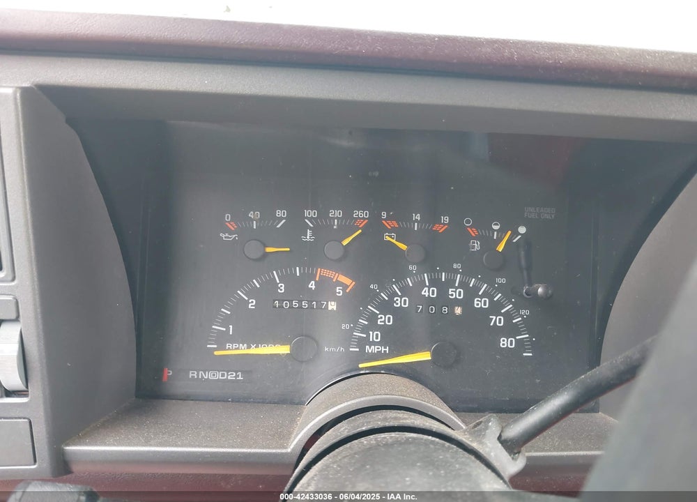 1993 CHEVROLET GMT-400 K3500 VIN: 1GCHK33N7PJ417299
