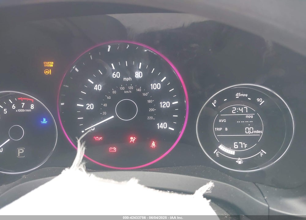 2017 HONDA HR-V VIN: 3CZRU5H54HG709900
