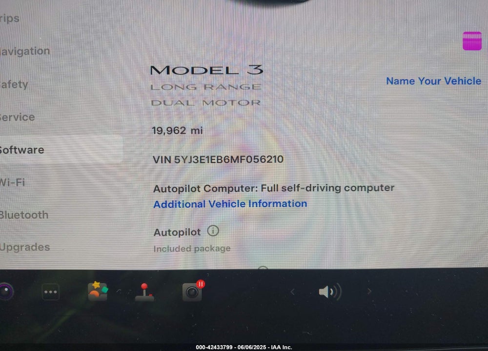 2021 TESLA MODEL 3 VIN: 5YJ3E1EB6MF056210