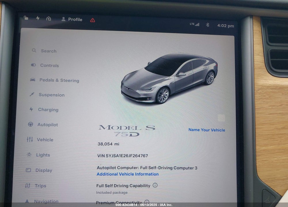 2018 TESLA MODEL S VIN: 5YJSA1E26JF264767