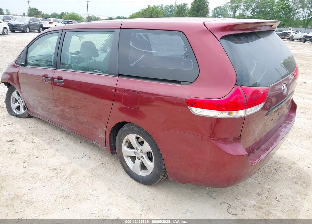 2013 TOYOTA SIENNA L V6 7 PASSENGER VIN: 5TDZK3DC7DS298153