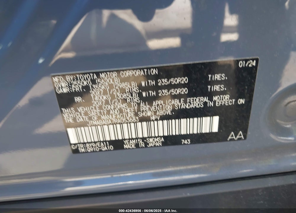 2024 SUBARU SOLTERRA LIMITED VIN: JTMABABA7RA053683