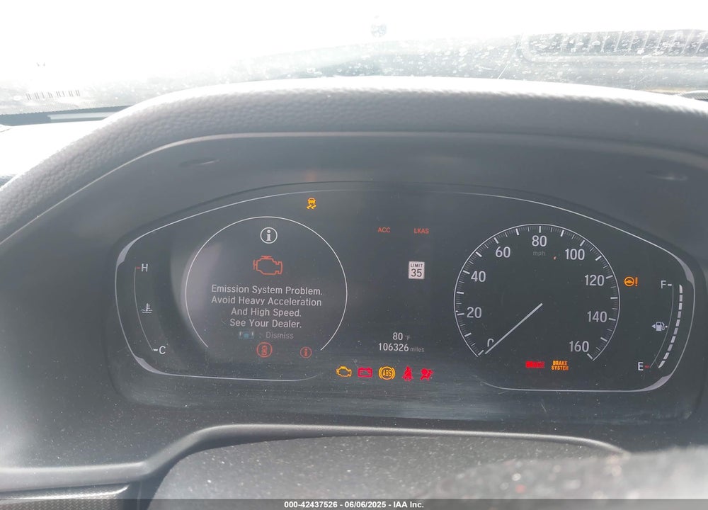 2019 HONDA ACCORD VIN: 1HGCV1F34KA086353